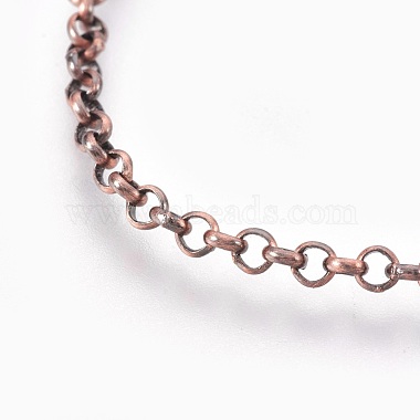 Collar de cadena de hierro rolo haciendo(KK-F763-08R)-2