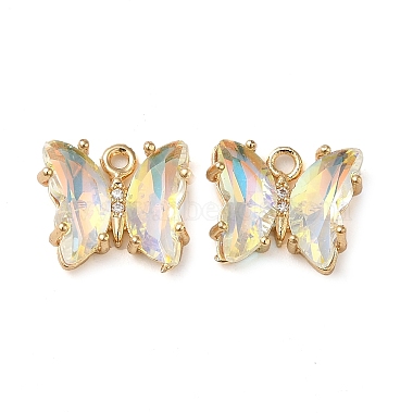 Golden WhiteSmoke Butterfly Brass Pendants