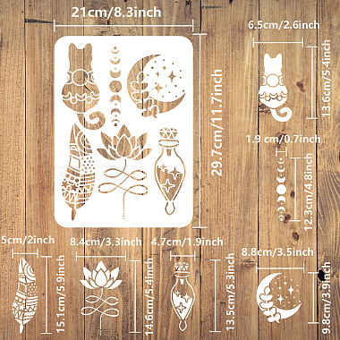 Plastic Drawing Painting Stencils Templates(DIY-WH0396-498)-2