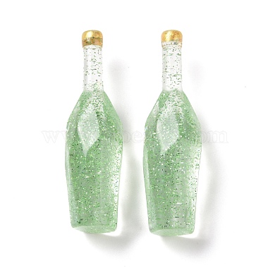 Lawn Green Bottle Resin Cabochons
