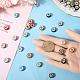 200Pcs 10 Colors Polymer Clay Rhinestone European Large Hole Beads with Silver Plated Brass Cores(FPDL-SC0001-01)-3