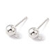 Brass Ball Post Ear Studs(X-EC254-S)-4