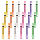 18Pcs 6 Colors Plastic Disposable Measurement Syringe with Cap(AJEW-OC0004-52A)-1