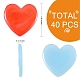 40Pcs 2 Colors Heart Silicone Glue Clay(DIY-SZ0003-44)-2