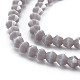 Chapelets de perles en verre opaque de couleur unie(GLAA-Q080-4mm-B07)-3