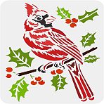 Plastic Reusable Drawing Painting Stencils Templates, for Painting on Fabric Tiles Floor Furniture Wood, Rectangle, Bird Pattern, 297x210mm(DIY-WH0202-301)