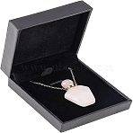 DIY Pendant Necklace Making Kits, Including Faceted Natural Rose Quartz Openable Perfume Bottle Pendant, 304 Stainless Steel Cable Chain Necklace & Jump Rings, Golden, 17.7 inch(45cm), 1pc/box, Pendants: 37.5x23x13.5mm, Capacity: 2ml(0.06 fl. oz), 1pc/box(DIY-NB0004-64G)