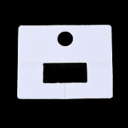 Rectangle Paper Claw Hair Clip Display Cards, White, 4.9x6x0.05cm, Hole: 10mm and 13x28mm.(AJEW-A052-10)