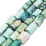 Natural Peruvian Turquoise(Jasper) Beads Strands, Frosted, Nuggets, 12~13x7~8x6~8mm, Hole: 0.7mm, about 29pcs/strand, 16.54''(42cm)(G-O170-106)