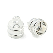 Brass End Caps, Lead Free & Nickel Free & Cadmium Free, Bell Shape, Silver, 9.5x8mm, Hole: 2.5mm(FIND-T071-08S)