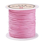40 Yards Nylon Chinese Knot Cord, Nylon Jewelry Cord for Jewelry Making, Pearl Pink, 0.6mm(NWIR-C003-01B-22)