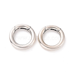 925 Sterling Silver Spring Gate Rings, Antique Silver, 12x2.5mm, Inner Diameter: 7.5mm(STER-D036-10AS-02)