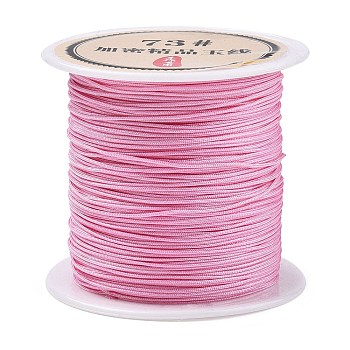 40 Yards Nylon Chinese Knot Cord, Nylon Jewelry Cord for Jewelry Making, Pearl Pink, 0.6mm
