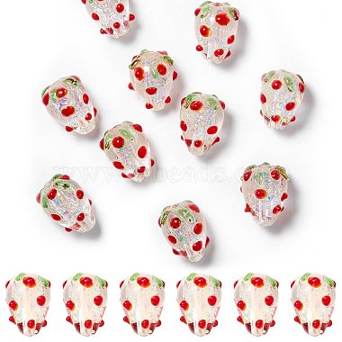 20Pcs Handmade Foil Lampwork Bumpy Beads(FOIL-SZ0001-01)-1
