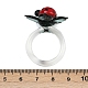 drehbare handgemachte Lampwork-Ringe(RJEW-P158-02B)-6