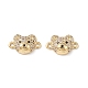 Brass Micro Pave Cubic Zirconia Connector Charms(KK-m240-21F)-1