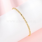 Brass Link Chain Bracelets for Women, Oval, Long-Lasting Plated, Rack Plating, Cadmium Free & Lead Free, Real 18K Gold Plated, 18x0.25cm(BJEW-C140-01G)