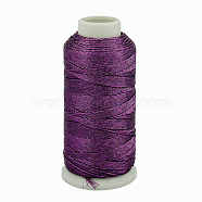 Metallic Thread, Embroidery Thread, 6-Ply, Purple, 0.6mm, about 546.8 yards(500m)/roll(MCOR-G001-0.6mm-02)