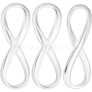 6Pcs 925 Sterling Silver Link Rings, Infinite, Silver, 6x19x1.5mm, Hole: 3.5x7mm(STER-BBC0001-71)