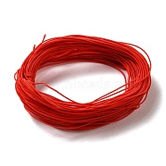 Core Spun Elastic Cord, for DIY Jewelry Making, Red, 1mm, about 22m/bundle(EC-WH0013-02D)