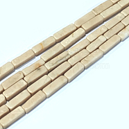 Natural Fossil Beads Strands, Cuboid, 12~13x4x4mm, Hole: 1.2mm, about 29~30pcs/strand, 15.24''~15.63''(38.7~39.7cm)(G-G837-22)