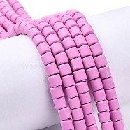 Handmade Polymer Clay Bead Strands, Column, Medium Orchid, 6.5x6mm, Hole: 1.2mm, about 61pcs/strand, 15.75 inch(40cm)(X-CLAY-ZX006-01E)