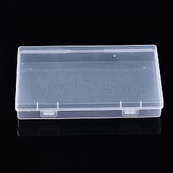 Plastic Boxes, Bead Storage Containers, Rectangle, Clear, 17.5x11.2x2.7cm(CON-ZX007-01)