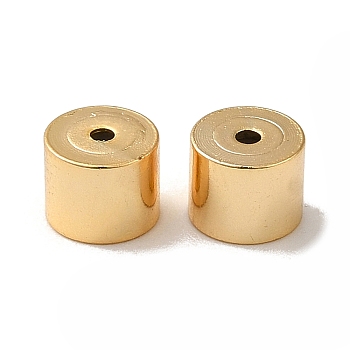 Column Brass Beads, Long-Lasting Plated, Rack Plating, Real 14K Gold Plated, 5x4mm, Hole: 0.5mm