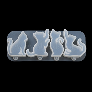 Cat Shape Pendant DIY Silicone Mold(DIY-K067-02B)-5