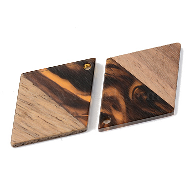 Resin & Walnut Wood Pendants(RESI-S389-012A-A01)-2