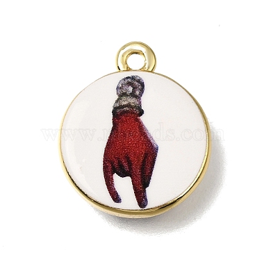 Printed Brass Pendants(KK-CBAE379-01G-D)-1