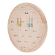 92-Slot Flat Round Wooden Finger Rings Display Stands(EDIS-WH0022-14A)-1