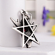 Retro 316 Surgical Stainless Steel Resin Rhinestone Star with Dragon Skull Gothic pendants(STAS-E096-54AS)-3