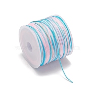 50M Segment Dyed Nylon Chinese Knotting Cord, for DIY Jewelry Making, Deep Sky Blue, 0.8mm, about 54.68 Yards(50m)/Roll(NWIR-YW0001-05G)