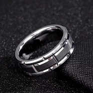 Stainless Steel Finger Rings for Unisex, Stainless Steel Color, US Size 9(18.9mm)(WG511F1-04)