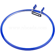 Iron Embroidery Hoops, Embroidery Frames, with Plastic Findings, Dark Blue, 225x215x22.5mm, Inner Diameter: 200mm(TOOL-WH20007-02A)