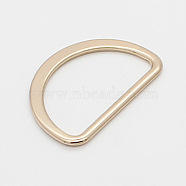 Alloy D Rings, Buckle Clasps, For Webbing, Strapping Bags, Garment Accessories, Golden, 20x30x1.7mm(PALLOY-WH0032-02A-G)