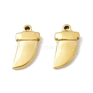 Ion Plating(IP) 304 Stainless Steel Charms, Knife, Real 24K Gold Plated, 11x6x2.5mm, Hole: 0.7mm(STAS-C048-11G)