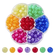 7 Style Acrylic Beads, Imitation Gemstone, Round, Mixed Color, 8mm, Hole: 1.8mm, 7g/style(MACR-YW0001-56B)