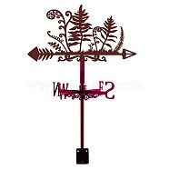 Iron Wind Direction Indicator, Weathervane for Outdoor Garden Wind Measuring Tool, Pteridophyta, 265x358mm(AJEW-WH0525-013)