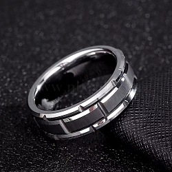 201 Stainless Steel Finger Rings for Unisex, Stainless Steel Color, US Size 9(18.9mm)(WG511F1-04)