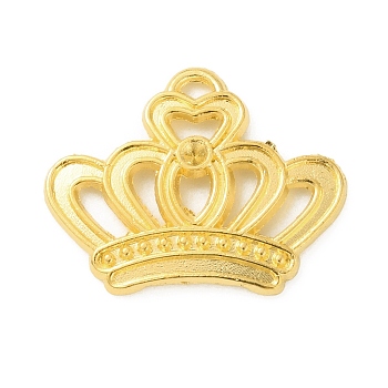 Alloy Pendant Rhinestone Settings for Enamel, Crown Charms, Golden, Fit for 2mm Rhinestone, 18x23x2mm, Hole: 1.2mm