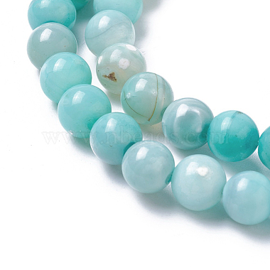 Natural Dyed Agate Imitation Turquoise Beads Strands(G-P425-02A-6mm)-3