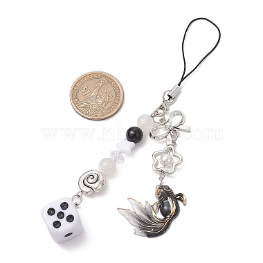 2Pcs Acrylic Gemtone Plastic Phone Hand Strap Chains(HJEW-JM03025-01)-4