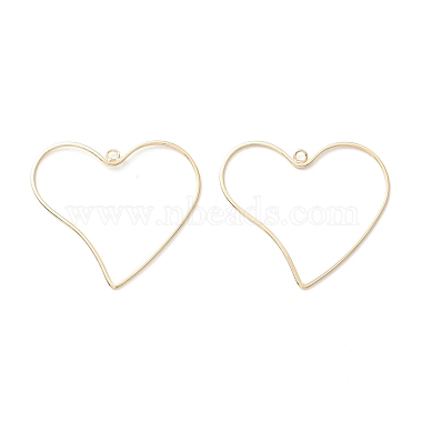 Real 14K Gold Plated Heart Brass Pendants