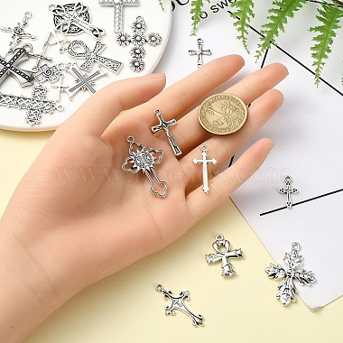 40pcs 20 styles pendentifs en alliage de style tibétain(TIBEP-YW0001-84)-5