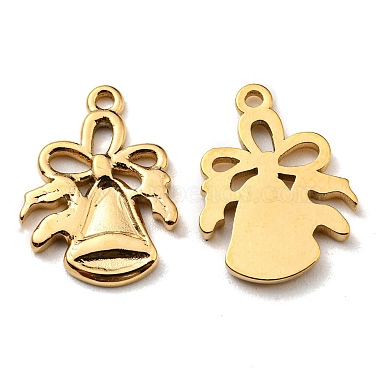 Golden Christmas Bell 304 Stainless Steel Pendants