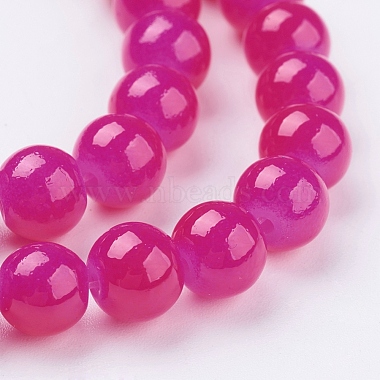 Imitation Jade Glass Round Beads Strands(X-DGLA-S076-8mm-24)-3