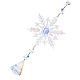 Décorations pendantes en forme de flocon de neige en verre de couleur ab(AJEW-Q144-02P-01)-3