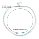 Bling Glass Round Beaded Necklace for Women(NJEW-PH01490-03)-4